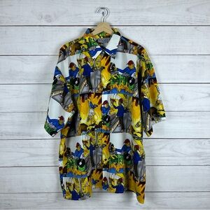 Vintage Y2K Hip Hop Rap Button Shirt XL